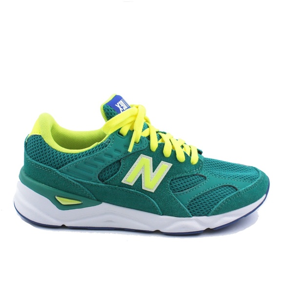 JCREW x New Balance Kids x90 Sneakers Teal /Yellow - Picture 2 of 4